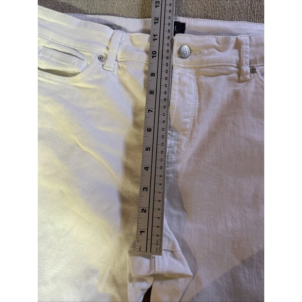 NYDJ Size 16 White Denim Jeans Marilyn Crop Lift Tuck Hi Rise Cuffed Stretch